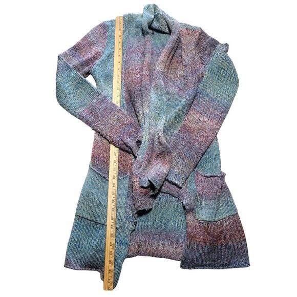 Noble Outfitters Ombre Scarf Cardigan Knit Sweater XS Waterfall Equestrian Long - Picture 7 of 9